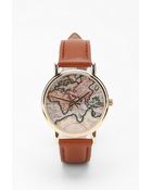 Urban Outfitters Around The World Leather Watch - Lyst