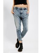 Urban Outfitters Thvm Acid wash Cropped Trouser Jean - Lyst