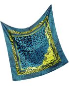 Versace Animal Print Silk Square Scarf - Lyst