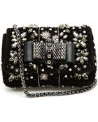 Christian Louboutin Sweet Charity Embellished Suede Bag - Lyst