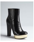 Rachel Zoe Black Leather Mirrored Plaform Jodhpur 'London' Ankle Boots - Lyst