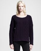 Rag & Bone Cara Oversized Cable Pullover - Lyst