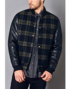 Forever 21 Plaid Bomber Jacket - Lyst