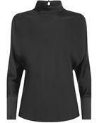 Ralph Lauren Black Label Farrah Silk Blouse - Lyst