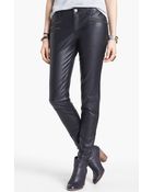 Free People Faux Leather Skinny Pants - Lyst