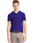 Kenneth Cole Reaction Split Vneck Henley - Lyst
