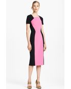 Michael Kors Double Face Colorblock Wool Dress - Lyst