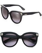 Valentino Oversized Round Stud Sunglasses - Lyst