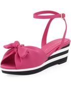 Charlotte Olympia Alexa Rubber Wedge Sandal Bubblegum - Lyst