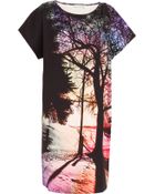 Mary Katrantzou Avra Tree Print Silk Dress - Lyst
