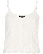 Topshop Button Front Lace Cami - Lyst