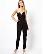 Asos Jumpsuit With Pleat Bust Detail - Lyst