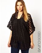 Asos Curve Exclusive Kimono in Cage Mesh - Lyst