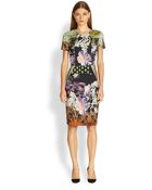 Etro Paneled Printed Cady Dress - Lyst