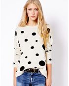 Mango Miranda Spot Print Jumper - Lyst