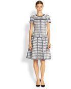 Oscar de la Renta Tweed Drop waist Dress - Lyst