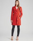 Reiss Coat Lavina Textured Fit Flare - Lyst
