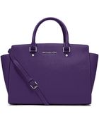 Michael Kors Michael Large Selma Topzip Satchel - Lyst