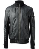 S.w.o.r.d Funnel Neck Leather Jacket - Lyst