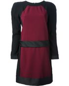 Victoria Beckham Colour Block Shift Dress - Lyst