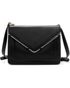 Zara Messenger Bag with Metallic Detail - Lyst