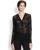 Dolce & Gabbana Lace Front Cardigan - Lyst