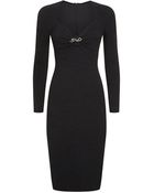 Class Roberto Cavalli Snake Detail Sweetheart Dress - Lyst