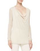 Donna Karan New York Cashmere Cowl-Neck Top - Lyst