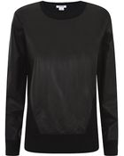 Helmut Lang Ink Leather Sweatshirt - Lyst