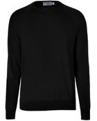 Vince Wool Crew Neck Pullover In Black - Lyst