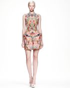 Alexander McQueen Patchpocket Floral Dress Pinkmulti - Lyst