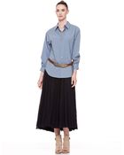 Donna Karan New York Jersey-Waist Broomstick Skirt - Lyst