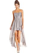 As U Wish Strapless Sequin High Low Illusion - Lyst