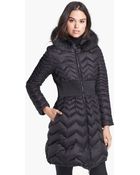 Dawn Levy Jacqueline Genuine Raccoon Fur Trim Down Coat - Lyst