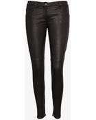 IRO Quilted Moto Leather Pant - Lyst