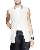 Brunello Cucinelli Monili-Collar Nubuck Vest - Lyst