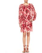 Jean Paul Gaultier Printed Drop-Waist Tulle Dress - Lyst