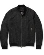 Lot78 Woolblend Tweed Bomber Jacket - Lyst