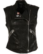 Miss Sixty Leather Outerwear - Lyst