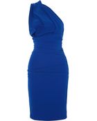 Preen One-Shoulder Ruched Stretch-Crepe Dress - Lyst