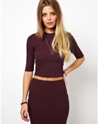 Glamorous Asos Crop Top In Rib - Lyst