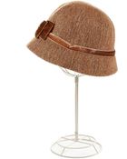Badgley Mischka Bucket Hat with Double Bow Accent - Lyst