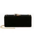 Nasty Gal Slink Velvet Clutch - Lyst