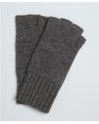 Portolano Charcoal Cashmere Fingerless Gloves - Lyst