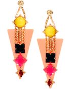 Asos Perspex Gem Drop Earrings - Lyst