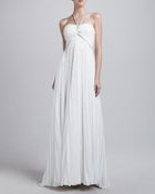 Catherine Deane Nina Pleated Halter Gown Ivory - Lyst