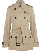 Burberry London Short Cotton-Twill Trench Coat - Lyst