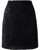 Carven Tweed Skirt - Lyst