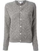 Comme Des Garçons Textured Knit Cardigan - Lyst