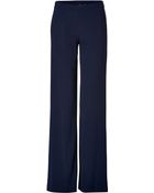 Donna Karan New York Wide Leg Pants In Dark Navy - Lyst